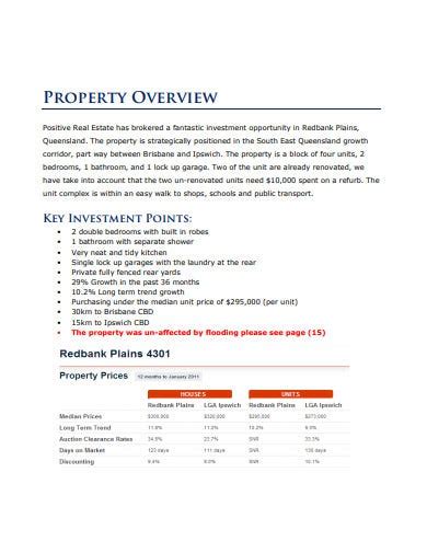 real estate investment report template